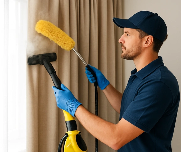 Trusted blind cleaning technician Matty Curtain Cleaning broadbeach QLD