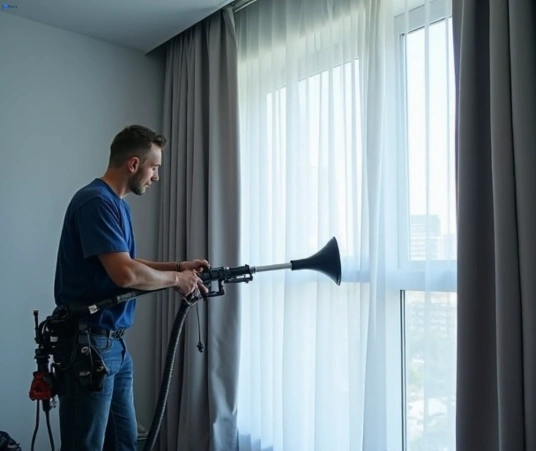 Professional drapes cleaning process tools Matty Curtain Cleaning broadbeach